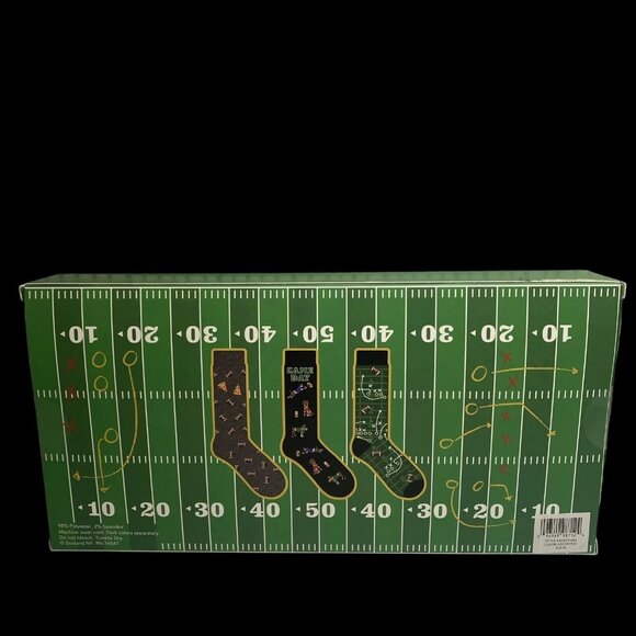 Men's Game Day Football Crew Socks Gift Set - Size 6-12 - New in Box - Picture 3 of 8